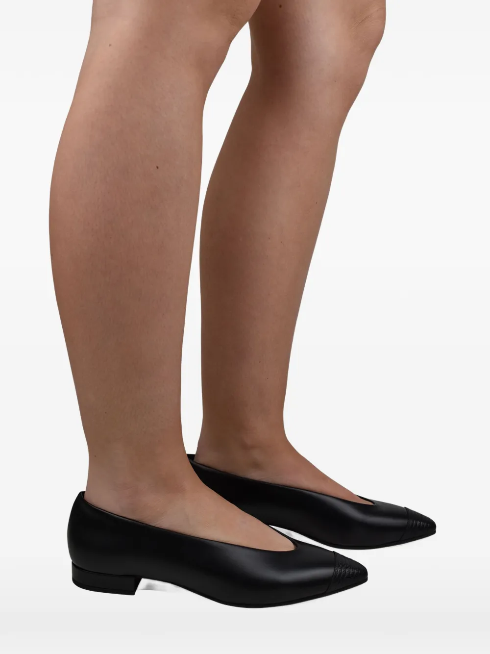 Loro Piana Rebeca ballerina's met puntige neus Zwart