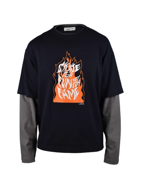Lanvin flames layered t-shirt