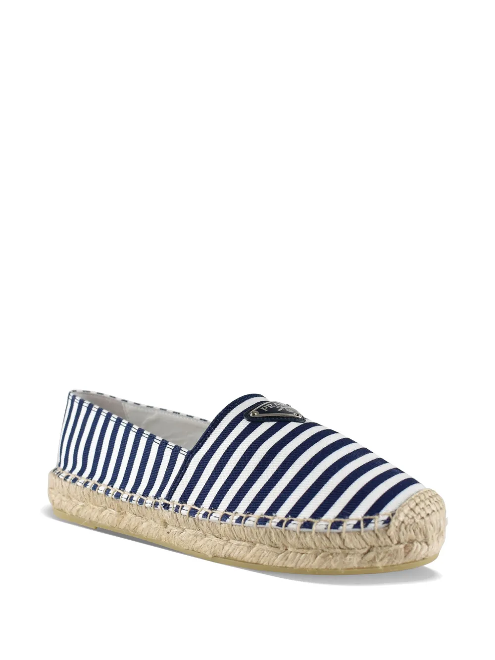 Prada Espadrilles met gestreept logo Blauw