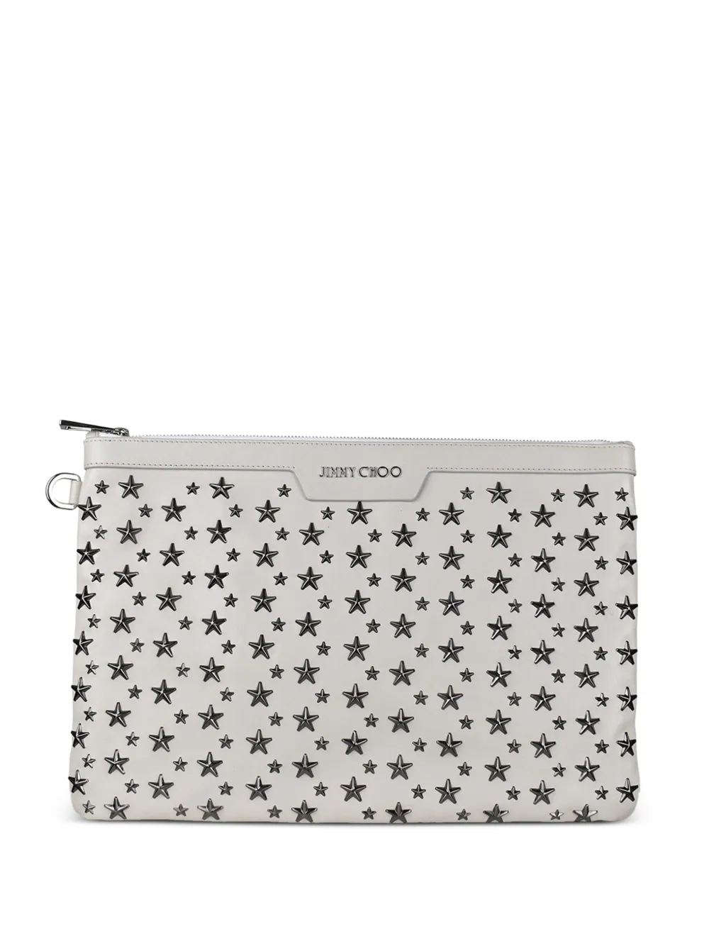 Jimmy Choo Clutch Derek goffrata - Bianco