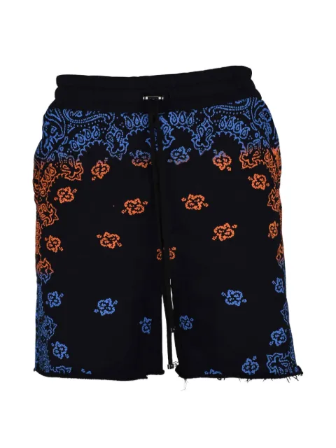 AMIRI bandana-print logo-patch shorts