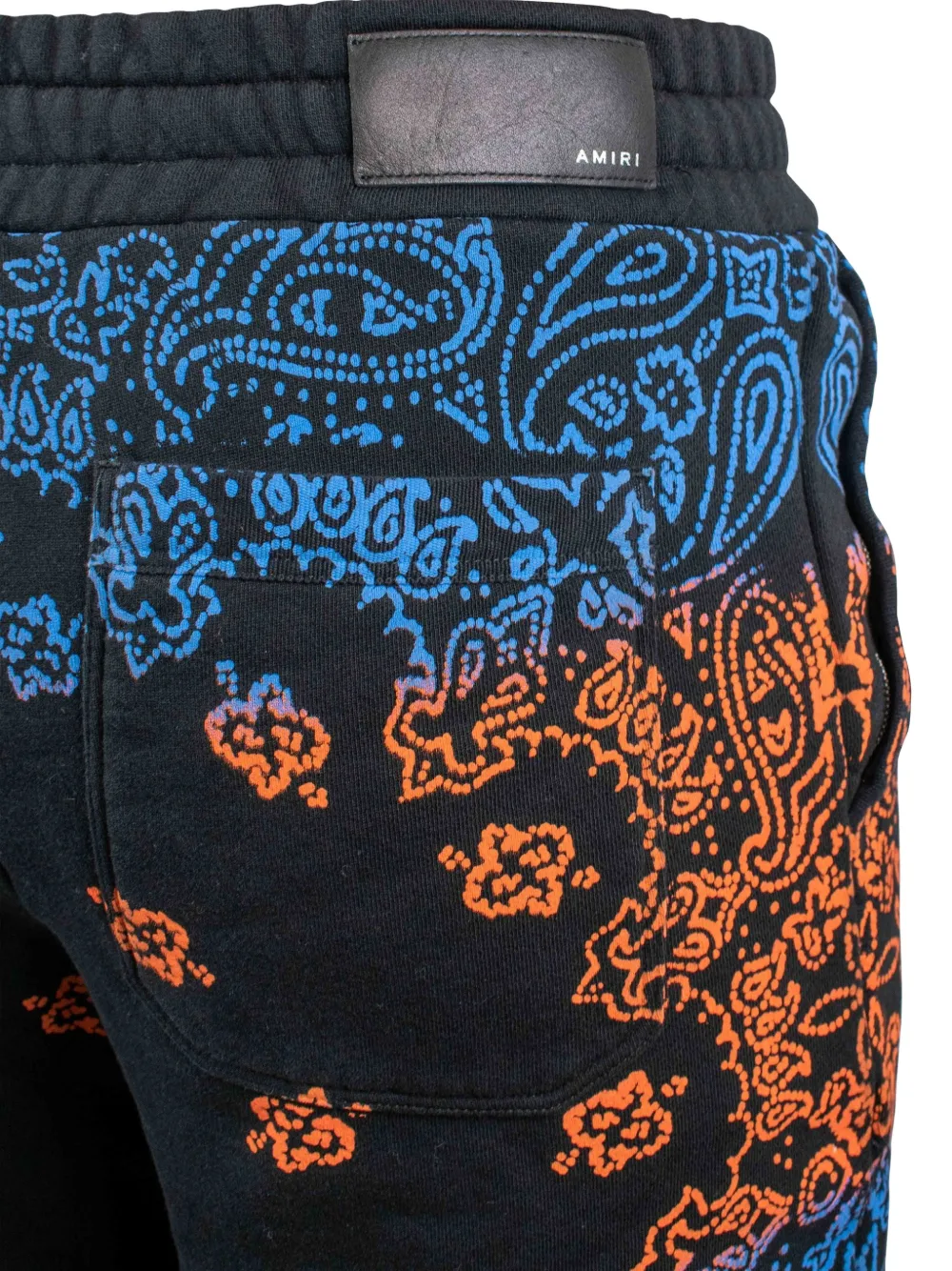 AMIRI Shorts met logo-patch en bandana-print Zwart