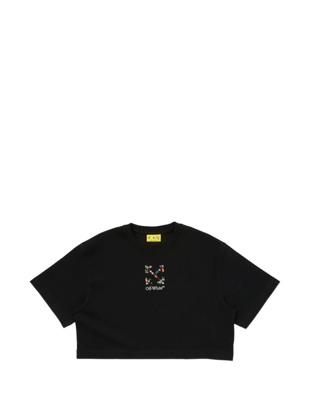 Off-White Kids embellished-logo T-shirt - Nero