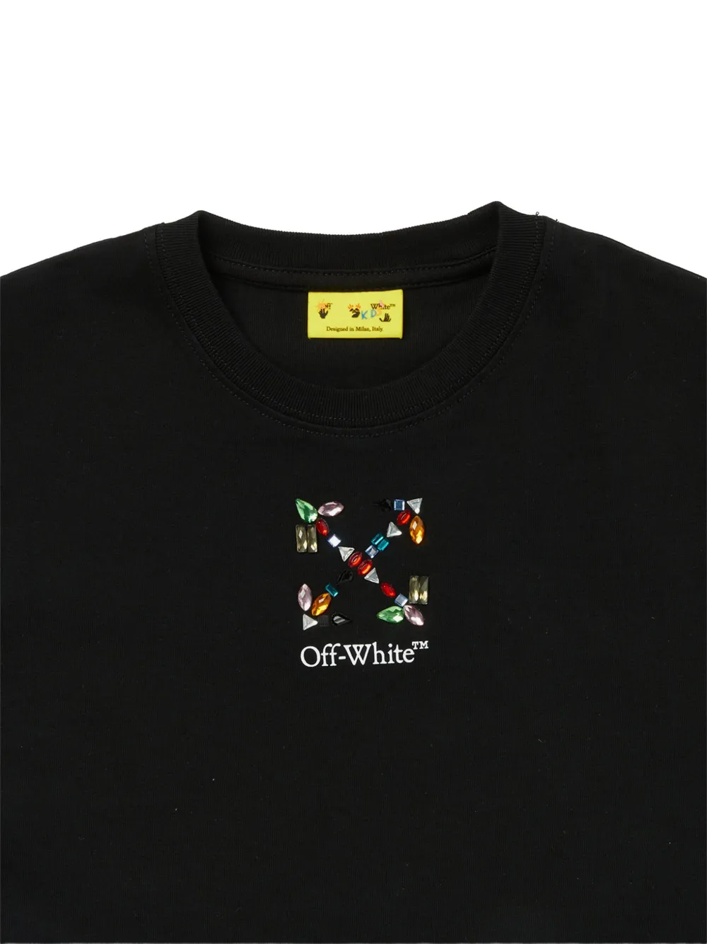 Off-White Kids T-shirt met logo Zwart