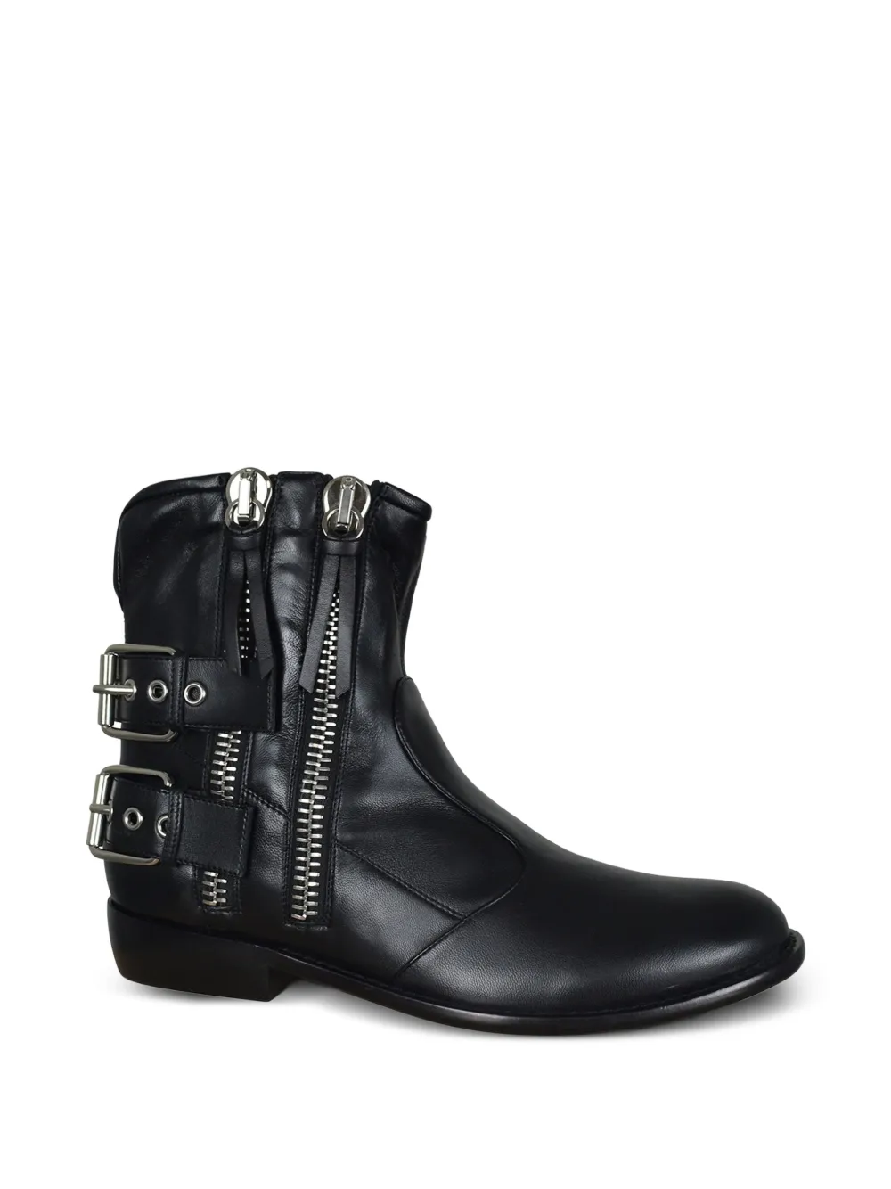 Giuseppe Zanotti buckle-strap zipped boots Zwart