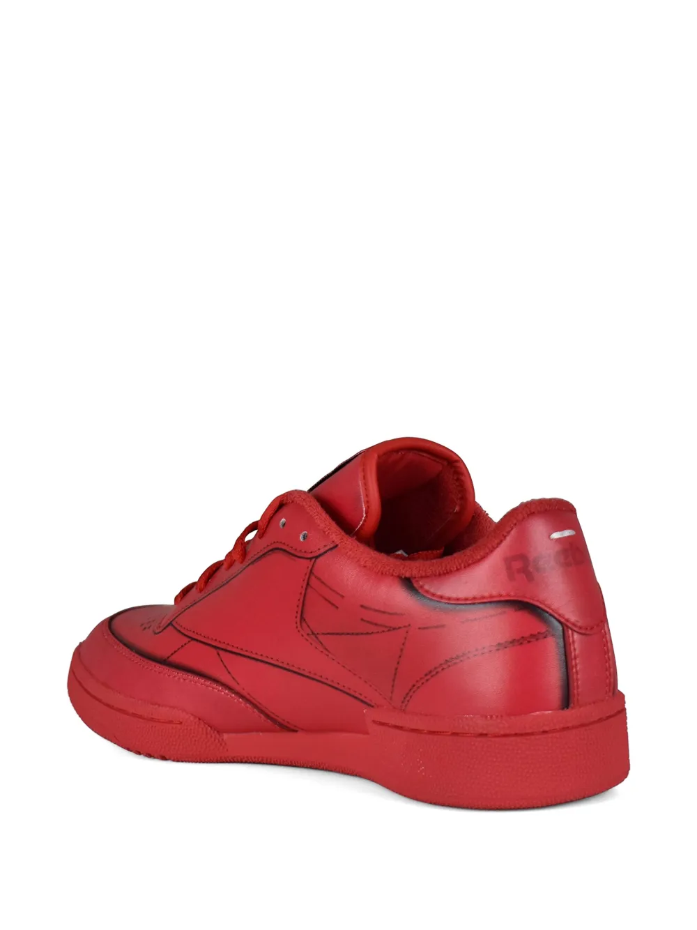 Maison Margiela Project 0 Club C graphic-print sneakers Rood