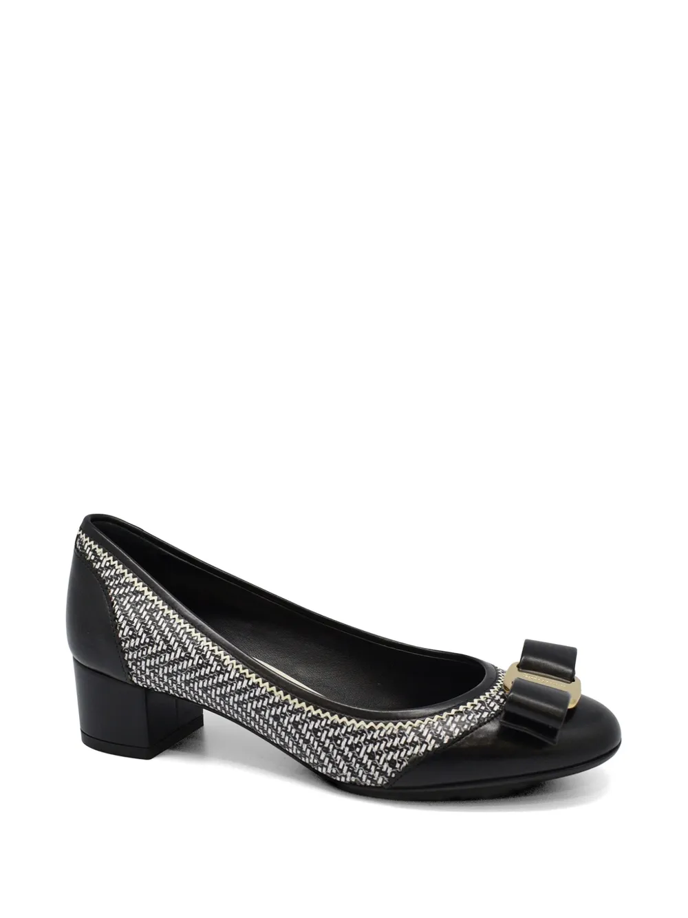 Ferragamo Eva bow-detail pumps Zwart