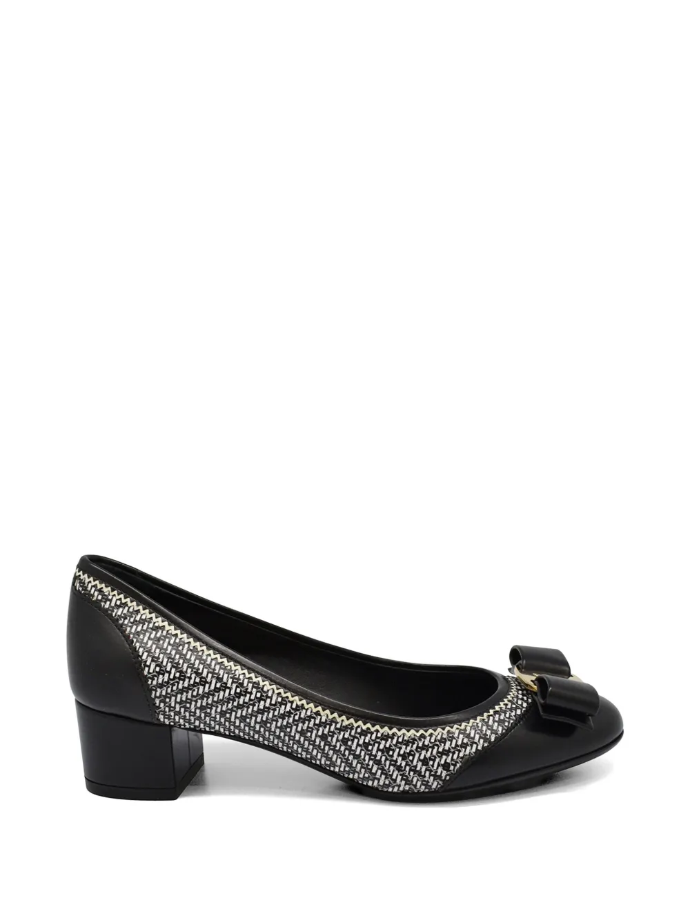 Ferragamo Eva bow-detail pumps - Nero