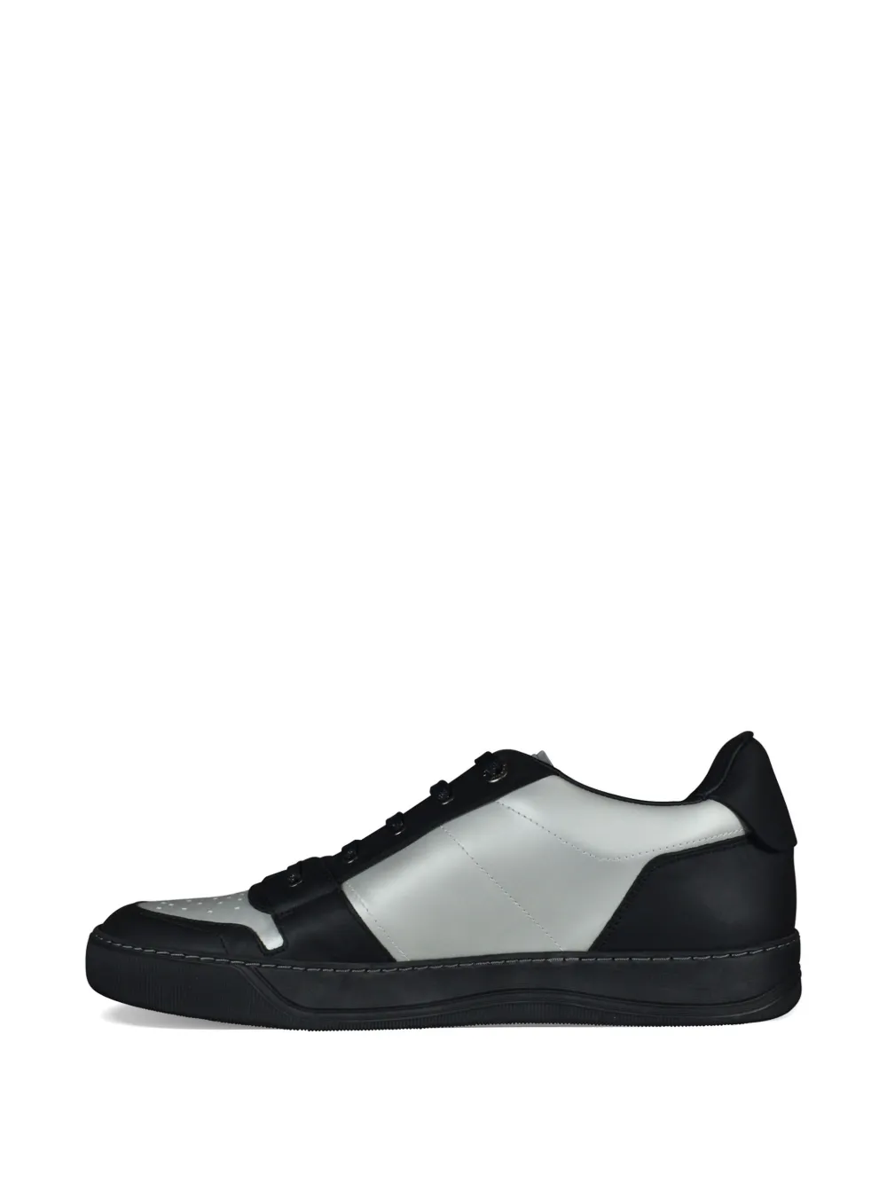 Lanvin DBB1 leren sneakers met logo-reliëf Zwart