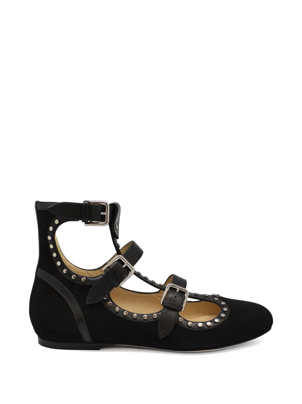 Jimmy Choo Hartley stud-embellished ballet flats - Nero