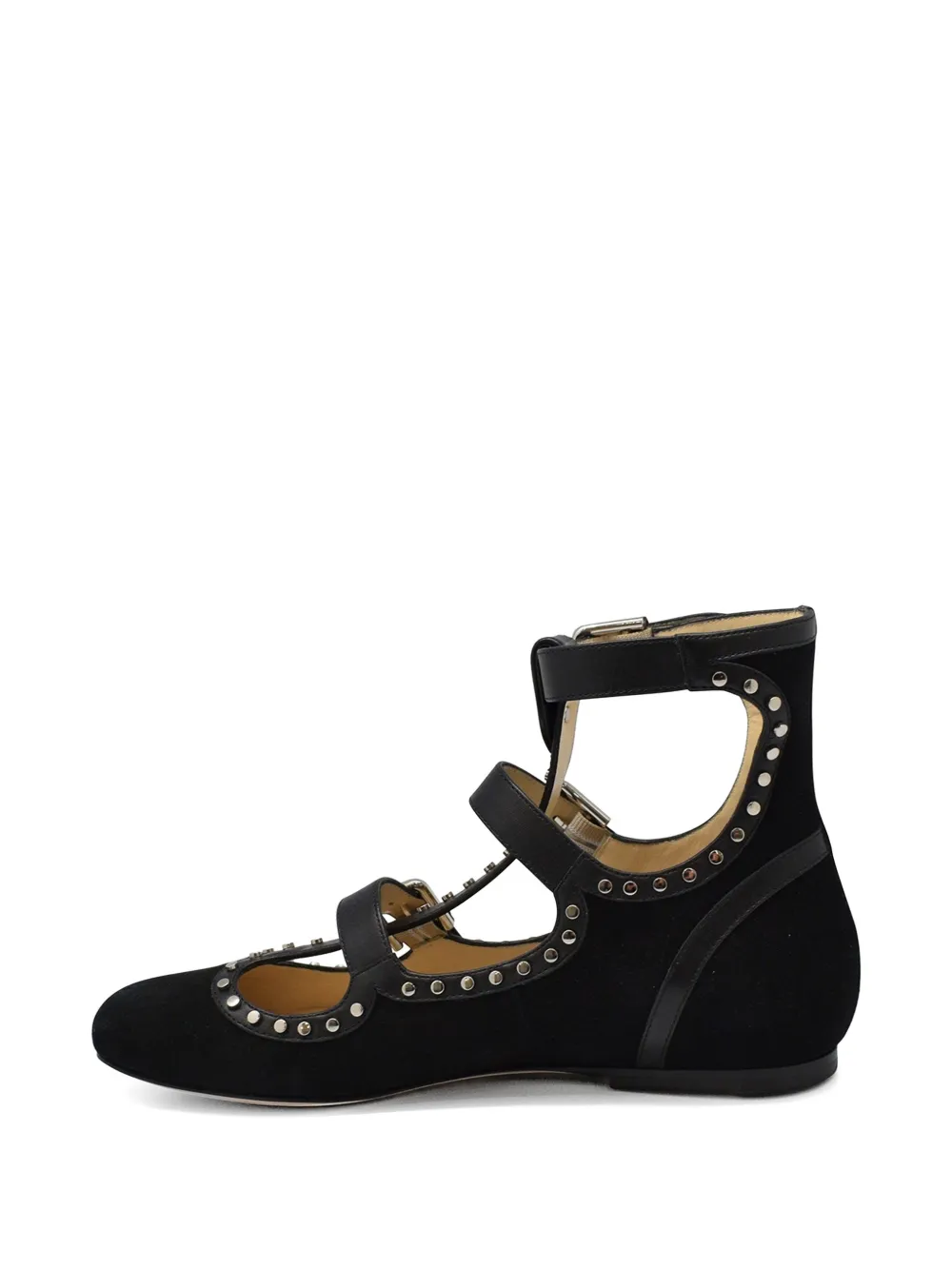 Jimmy Choo Hartley stud-embellished ballet flats Zwart