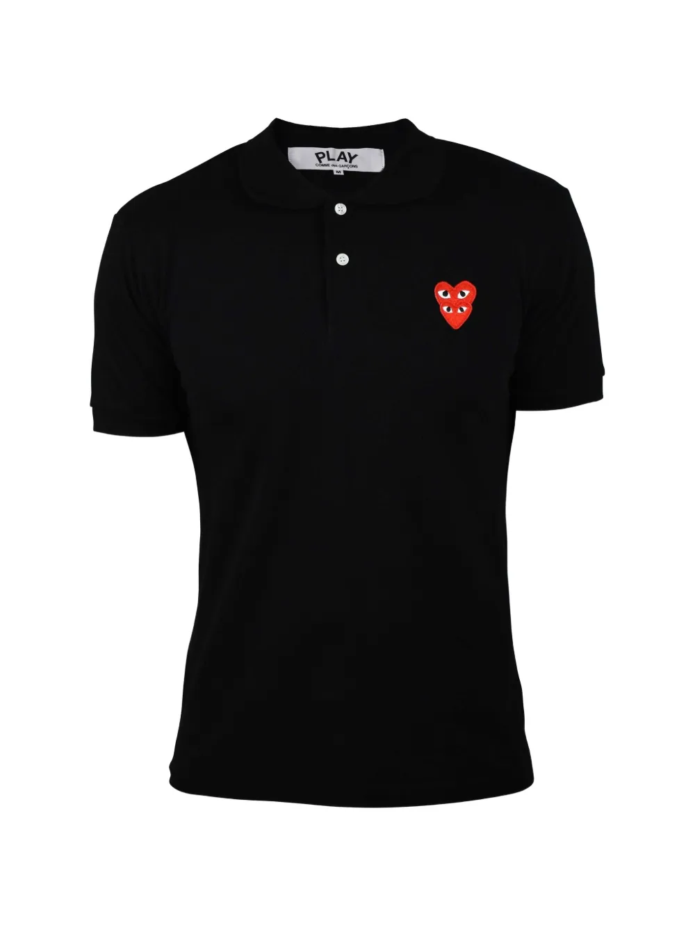 Comme des Garçons Homme Polo con ricamo - Nero