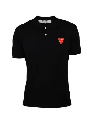 PLAY COMME des GARÇONS ポロシャツ ブラック L Comme Des Garçons Play ロゴ ポロシャツ | ブラック | FARFETCH JP