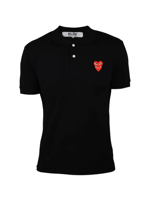 Comme des Garçons Homme playera tipo polo con corazón bordado