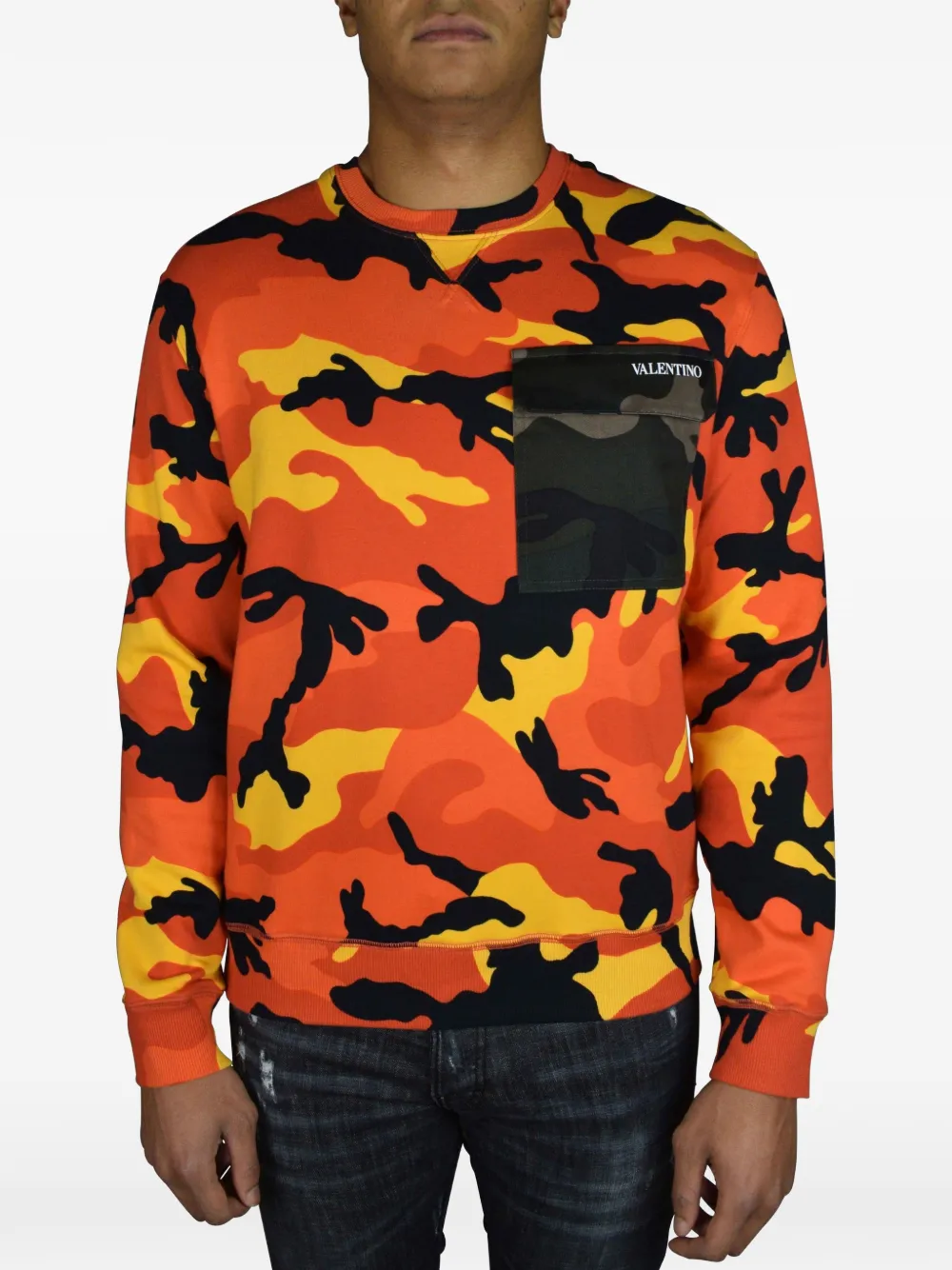 Valentino Garavani Trui met camouflagezak Oranje