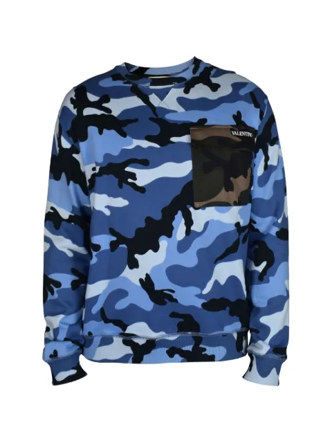 Valentino Garavani camouflage chest-pocket sweatshirt