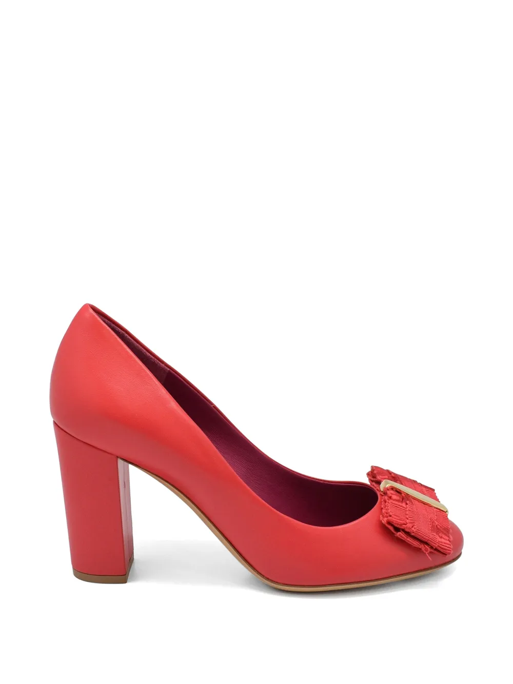 Ferragamo Elinda bow-detail pumps Roze