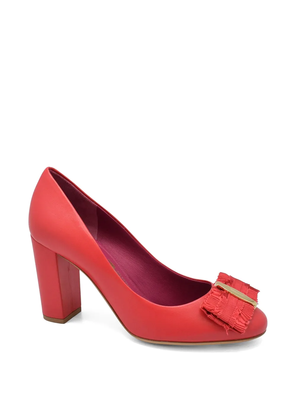 Ferragamo Elinda bow-detail pumps Roze