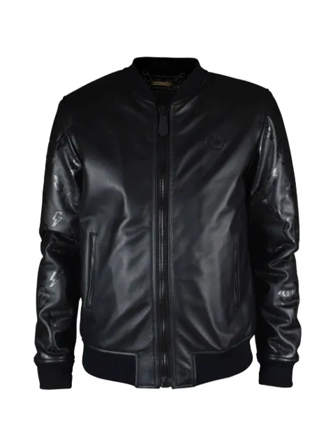 Philipp Plein chamarra bomber de piel
