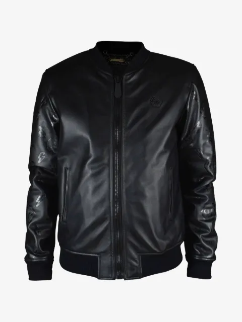 Philipp Plein chamarra bomber de piel