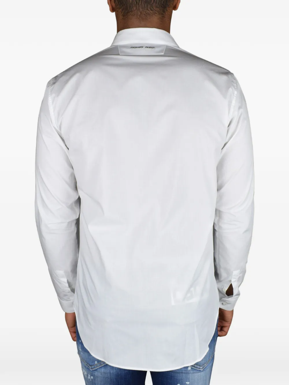 Philipp Plein T-shirt met geborduurde doodskop Wit