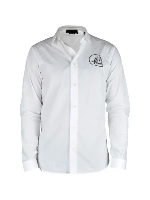 Philipp Plein skull-embroidered shirt