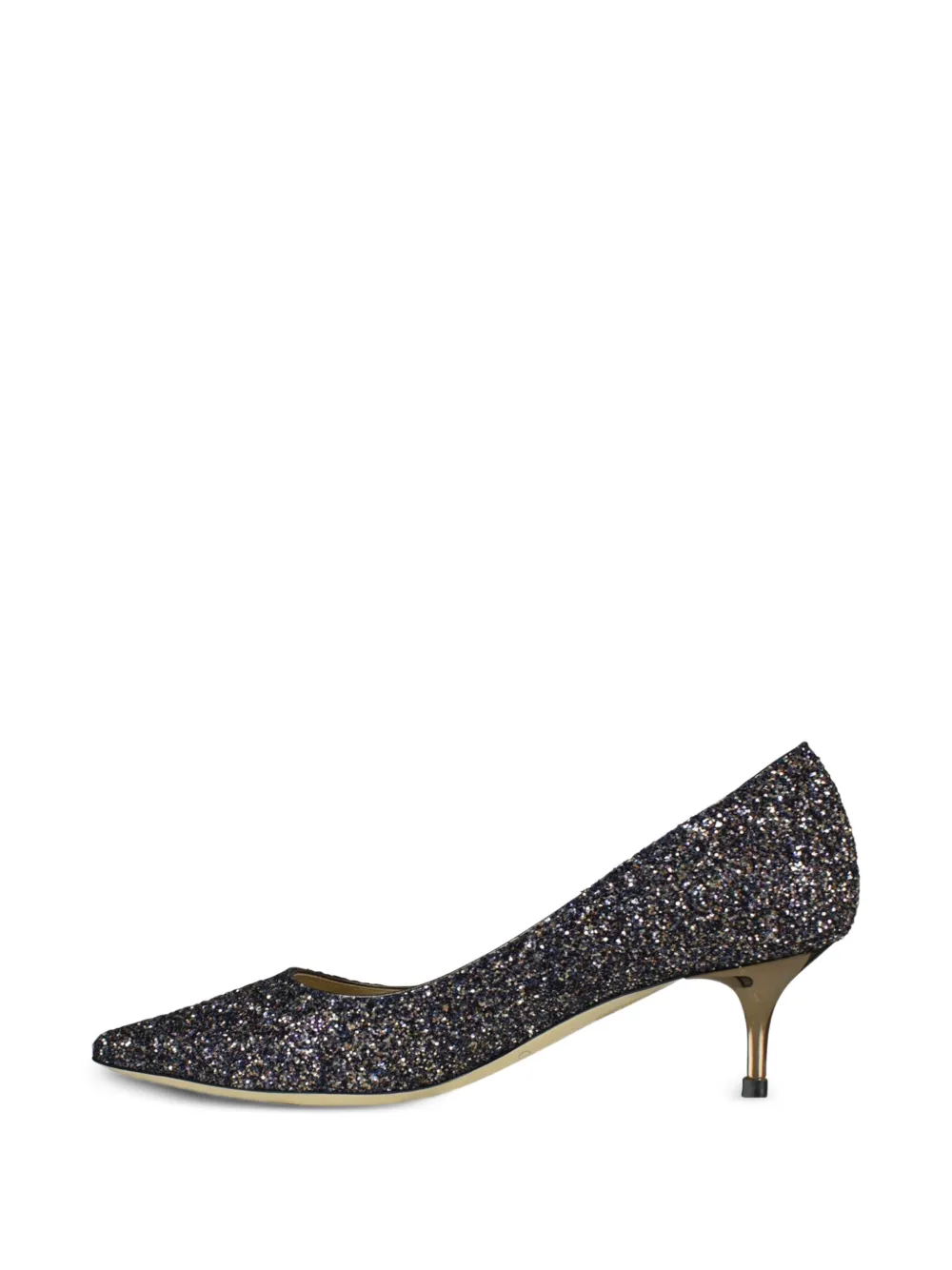 Jimmy Choo Aza pumps met puntige neus en glitter Zwart