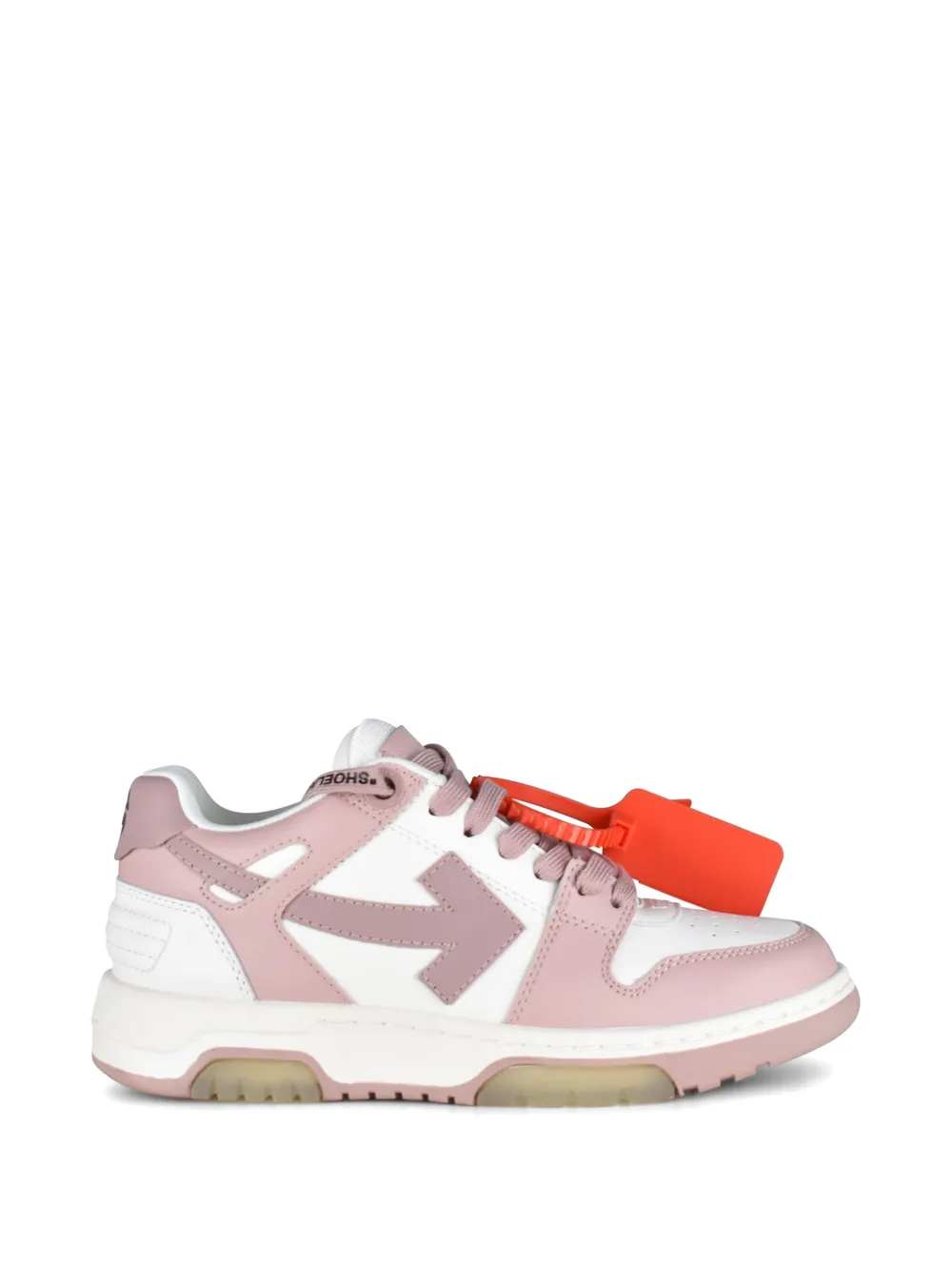 Off-White Out Of Office sneakers met Arrow-patroon Roze