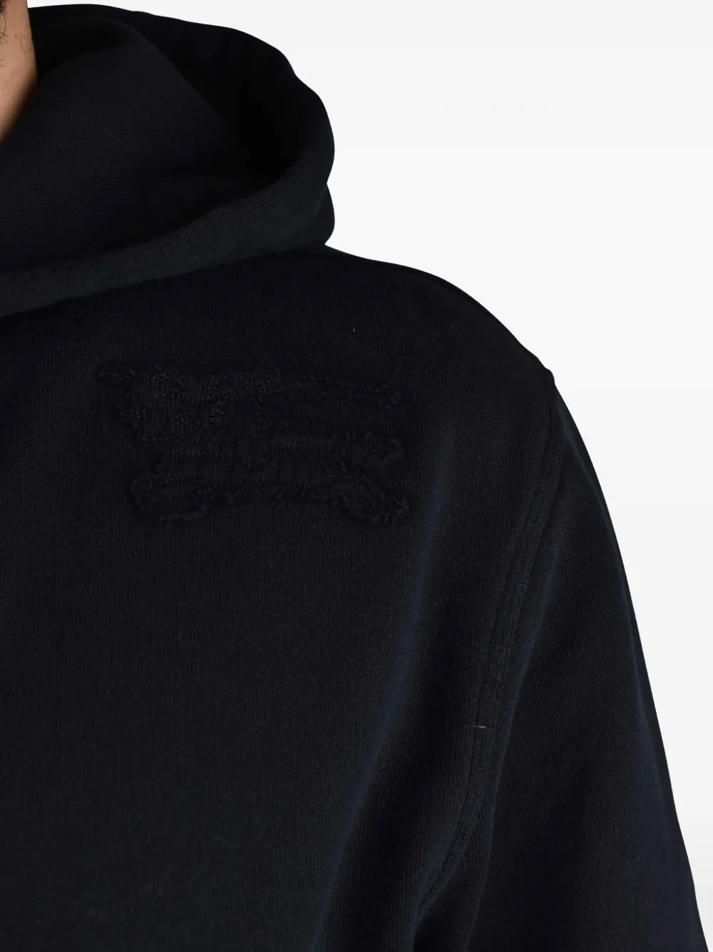 Burberry Hoodie met geborduurd logo Zwart
