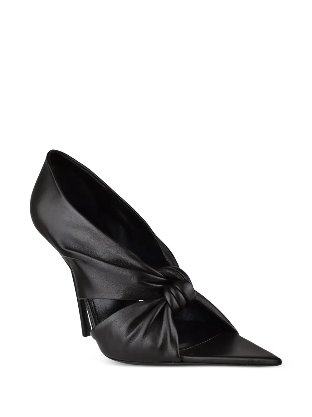 Saint Laurent Malika sandalen met gestrikt bandje Bruin
