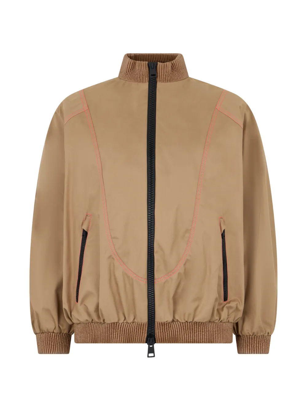 Herno zip-up high-neck bomber jacket - Nude