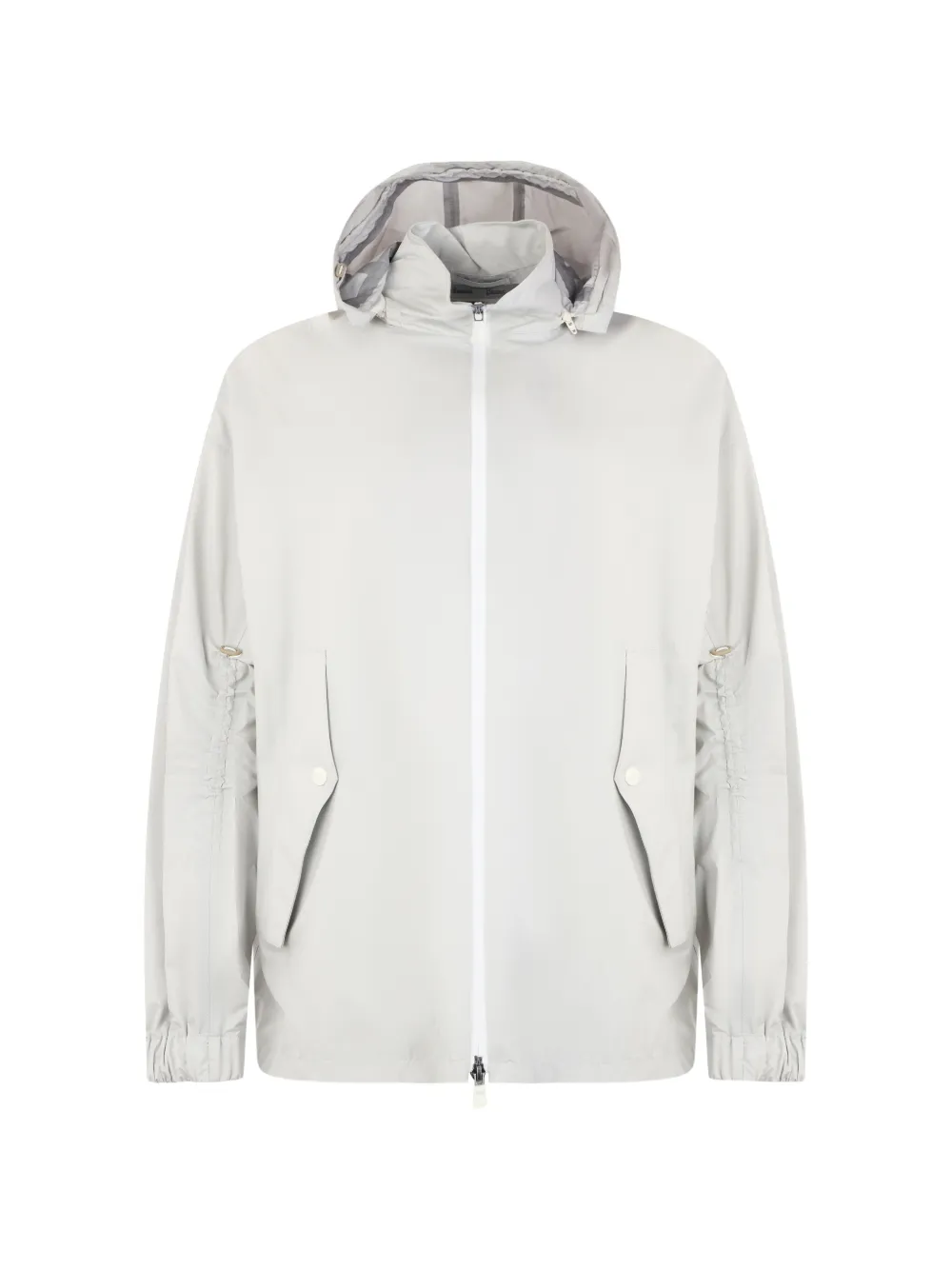 Herno detachable-hood zip-up jacket - Grigio