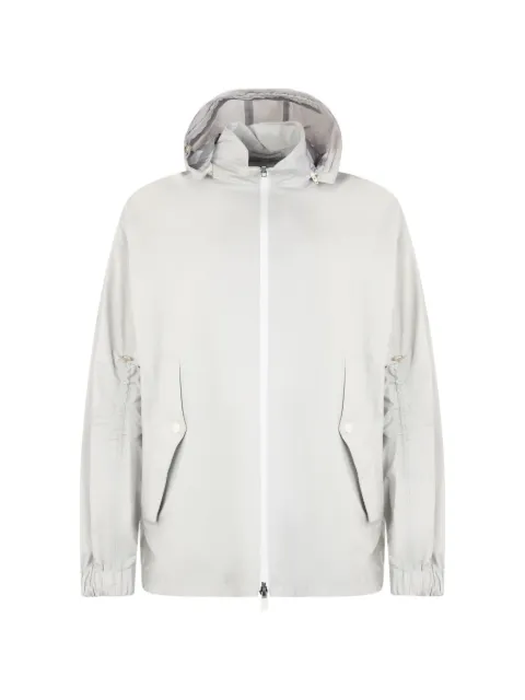 Herno detachable-hood zip-up jacket