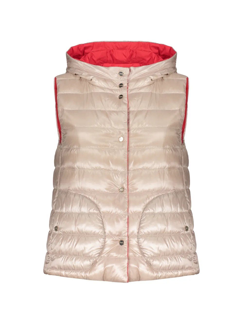 Herno Bodywarmer met capuchon Rood