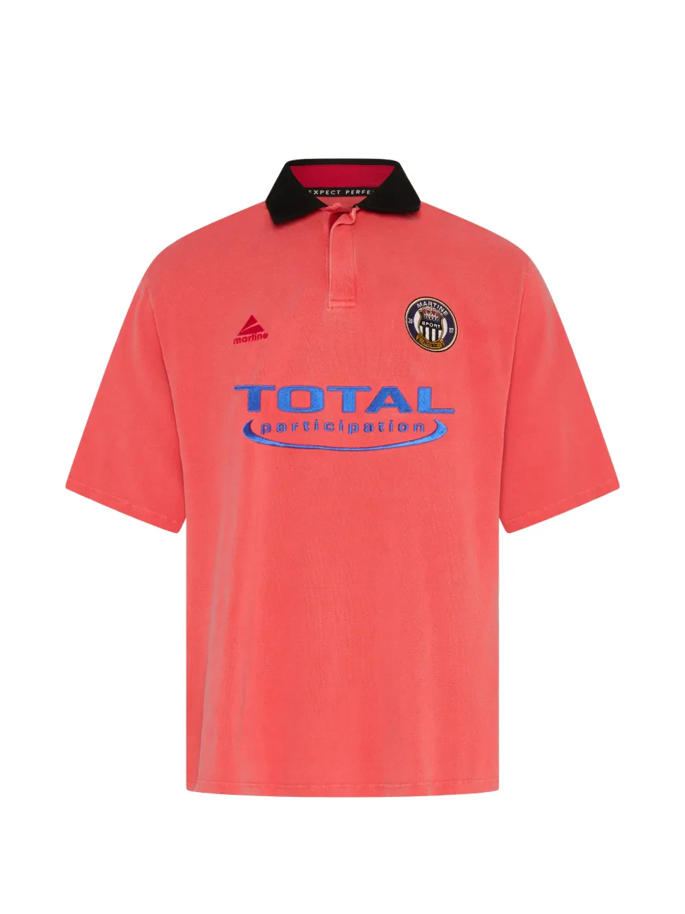 Martine Rose Short-sleeve Polo Shirt In Red