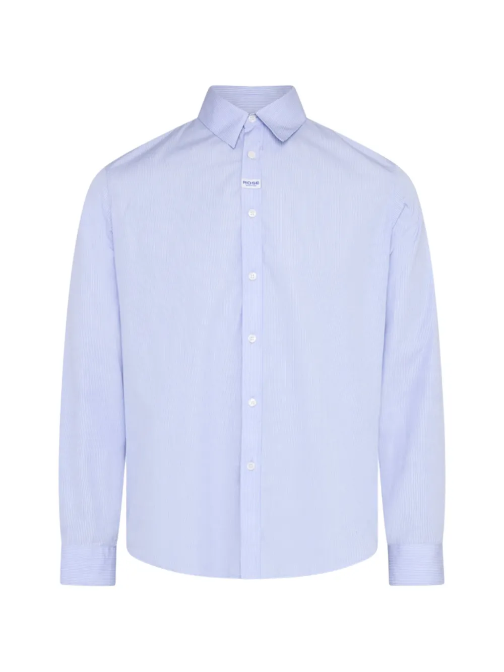 Martine Rose vertical-stripe logo-patch shirt - Blu