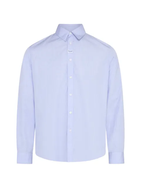 Martine Rose vertical-stripe logo-patch shirt
