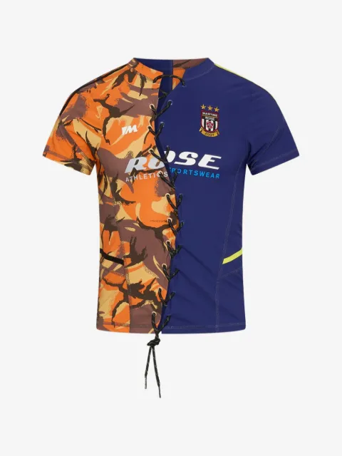 Martine Rose camo-print lace-up T-shirt