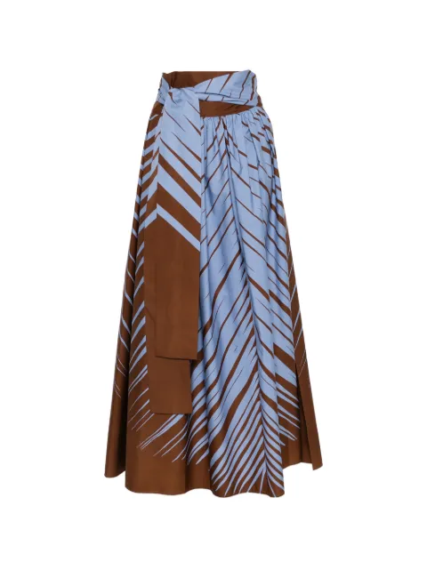 CO.GO abstract-print maxi skirt