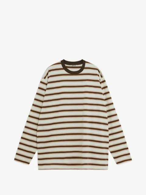 Auralee striped long-sleeve top