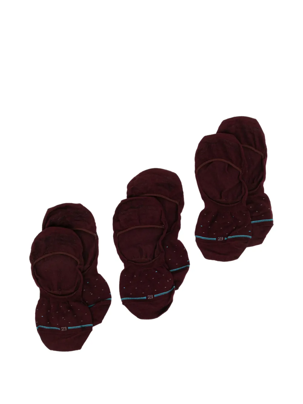 Zegna intarsia-knitted invisible socks - Rot