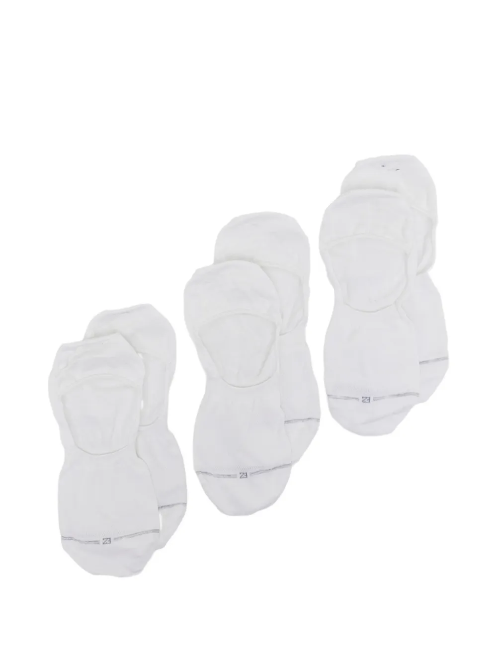 Zegna logo-detail no-show socks - Bianco