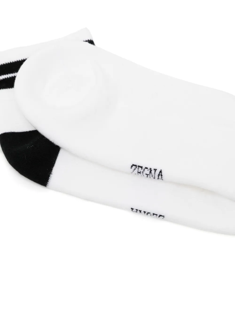 Zegna Sokken met gestreepte afwerking Wit