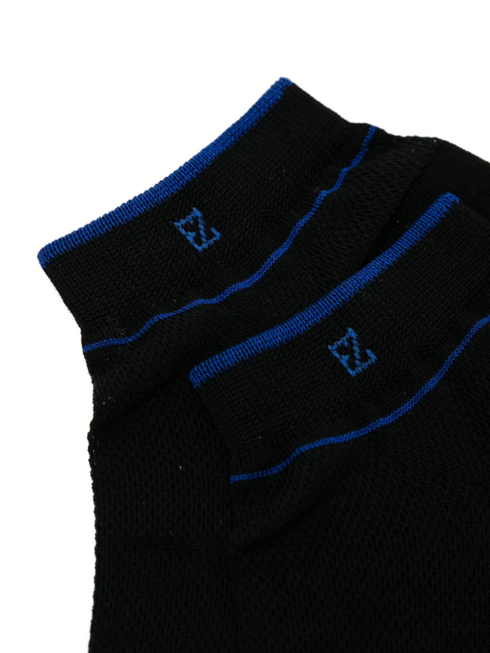 Zegna Piquet Rete sokken Zwart