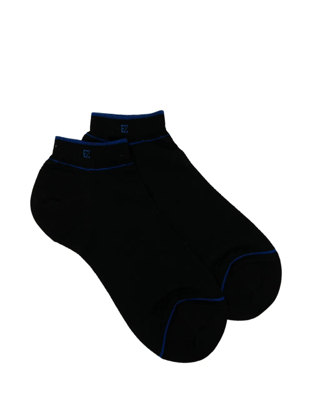 Zegna Piquet Rete Socks In Black