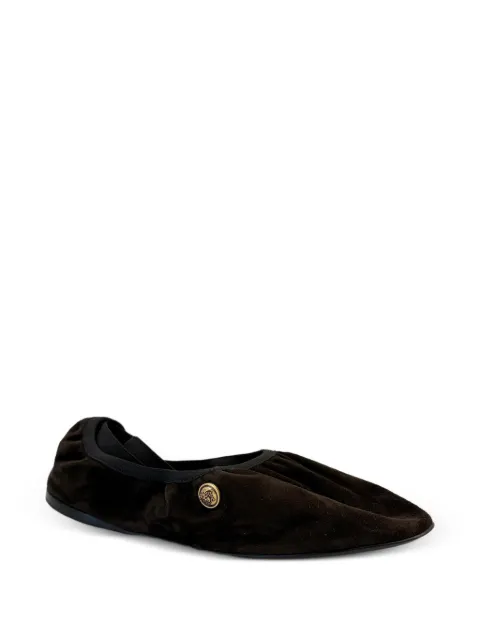 Versace medallion-detail flat shoes