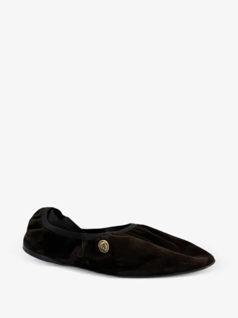 Versace medallion-detail flat shoes
