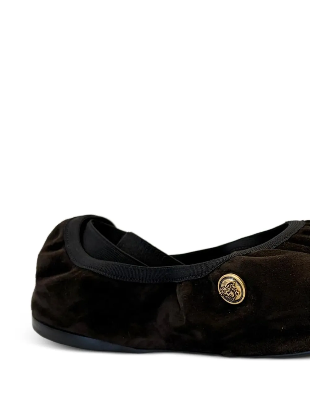 Versace Platte schoenen met medaillon-detail Bruin