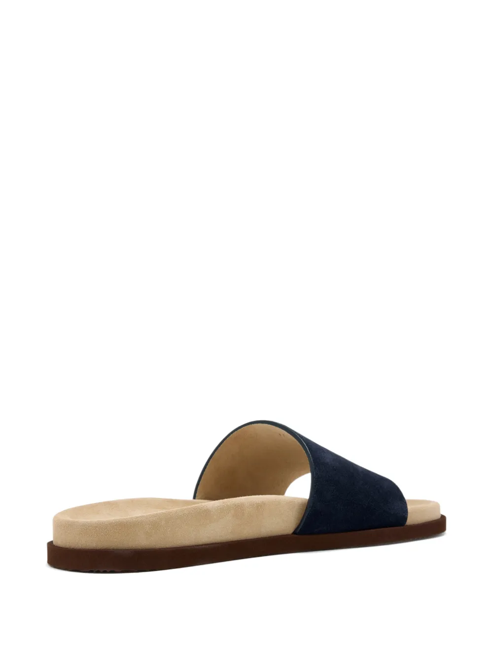 Brunello Cucinelli suede slip-on sandals Blauw
