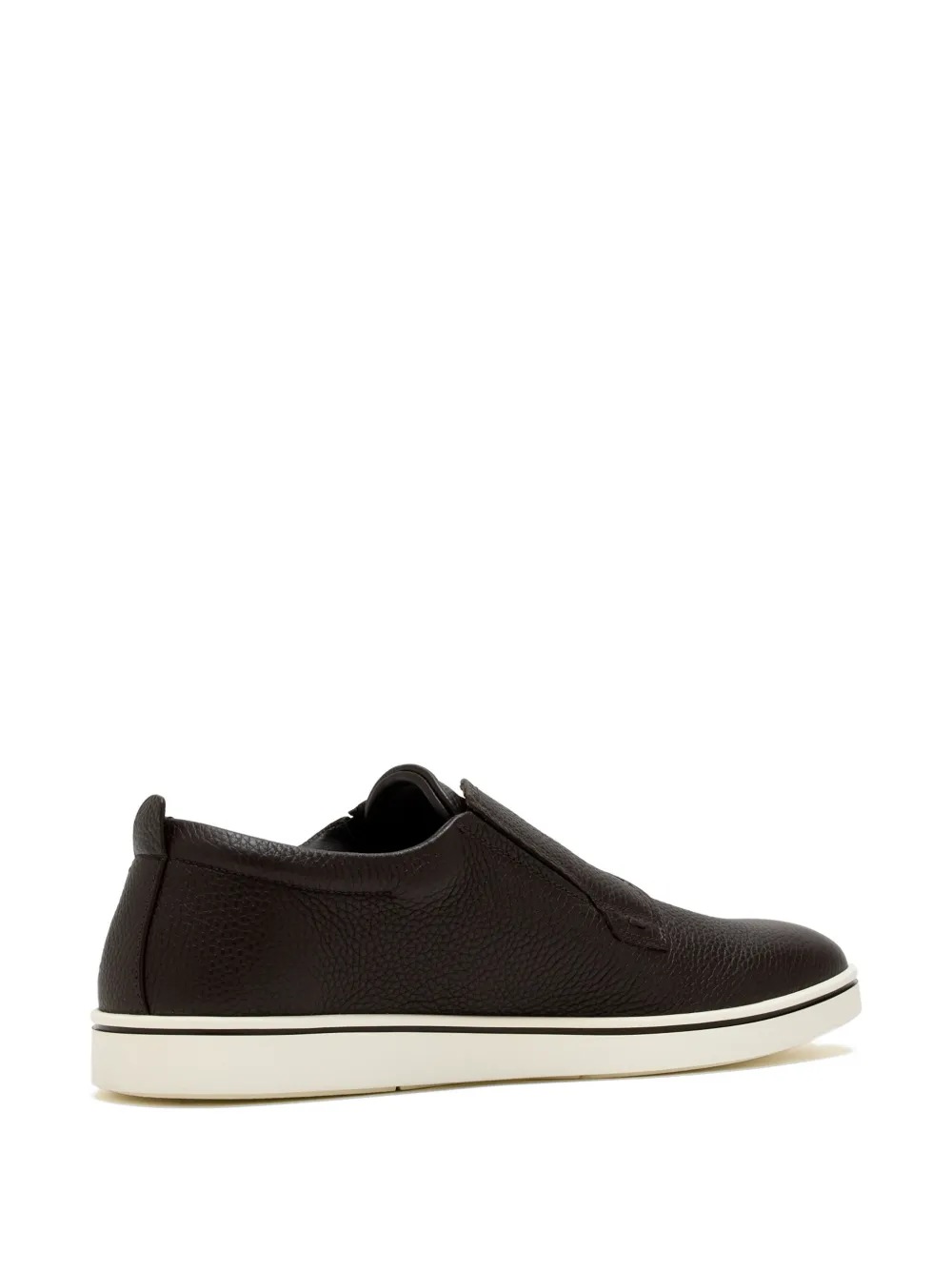 Ferragamo Gancini-embossed grained leather sneakers Bruin